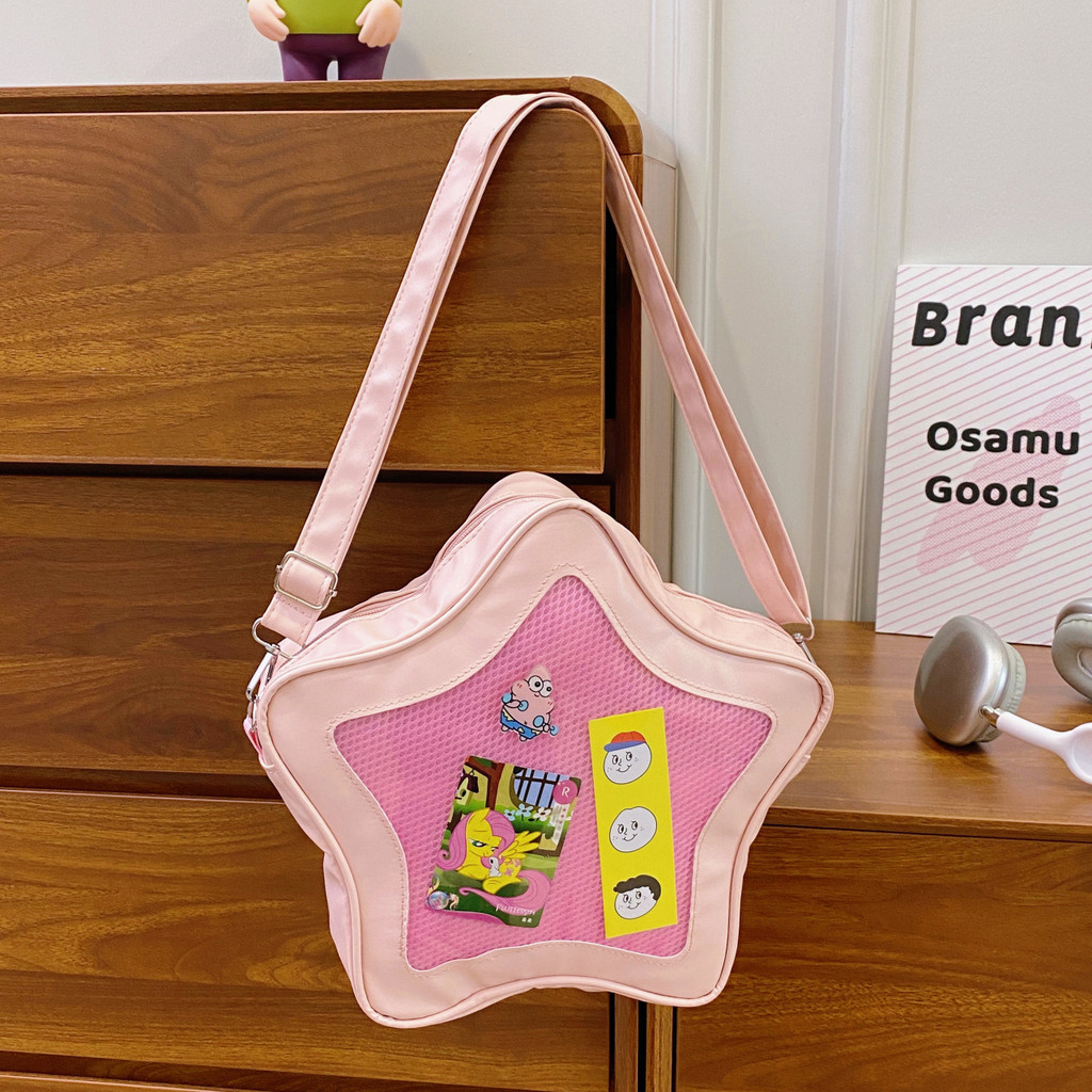 Tas Bahu Kapasitas Besar Baru Tas Transparan Tas Selempang Segar dan Manis