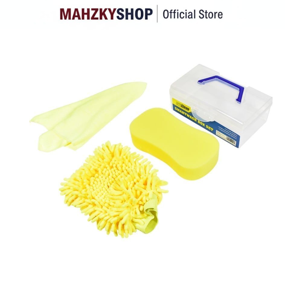 MAHZKY Proclean Set Lap Cuci Mobil 4 Pcs Kain Pembersih Microfiber Perlengkapan Cuci Oto Perawatan M