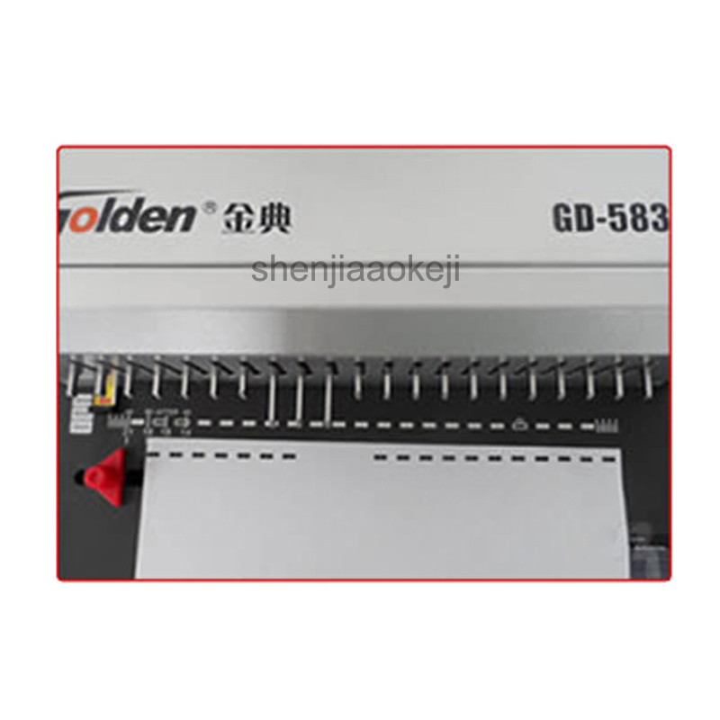 A4 Paper Electric Rubber ring Binding Machine GD-5830 Comb Binding Machine Punch Binding Machine Adj
