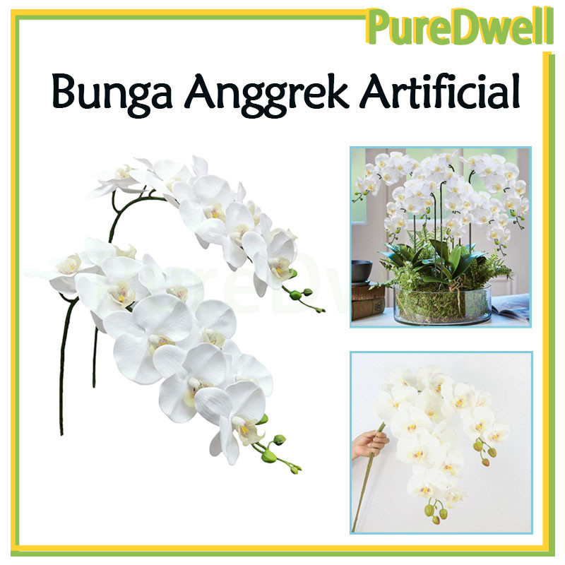 bunga anggrek artificial - bunga dekorasi pelaminan/anggrek latex/bunga artificial anggrek semi late