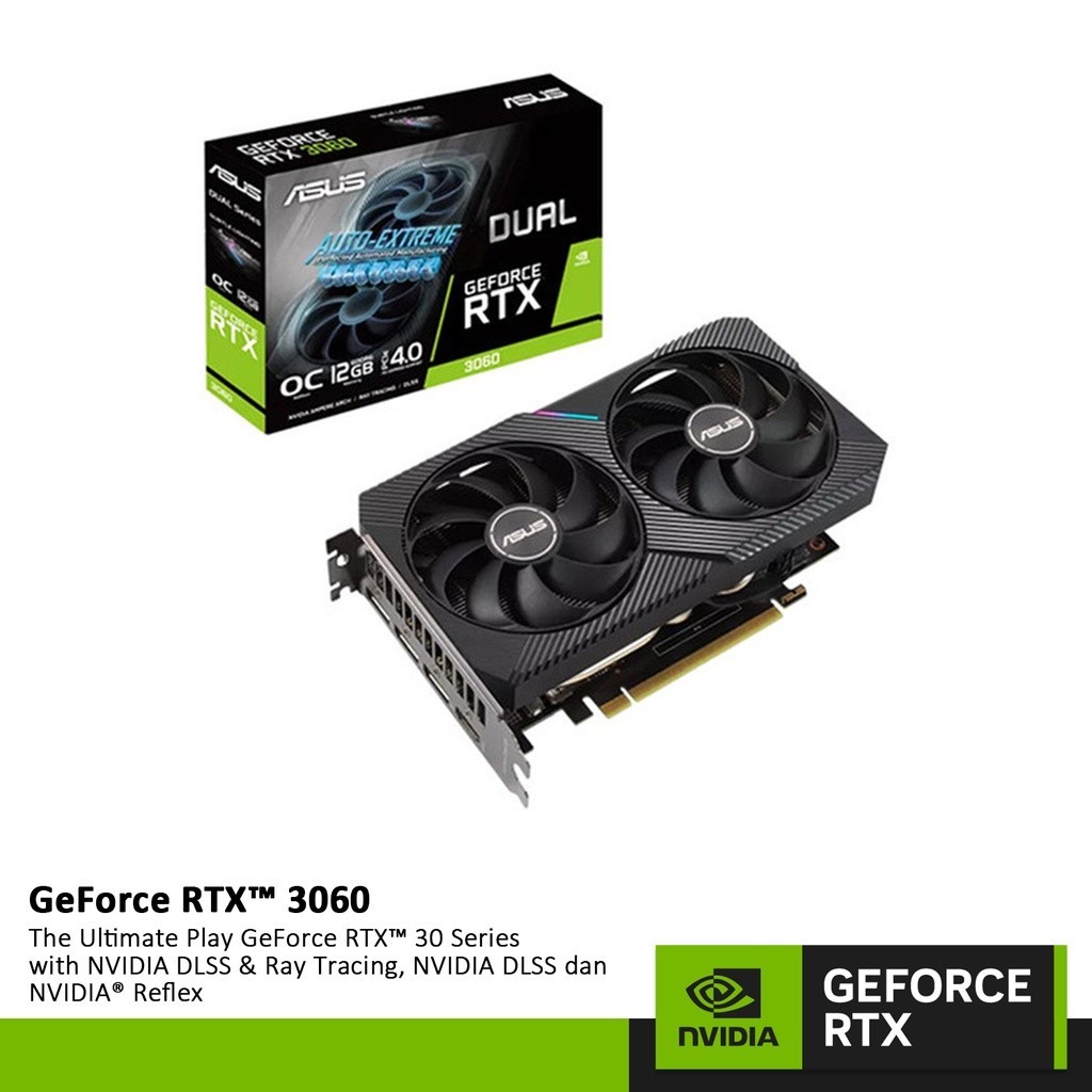 VGA ASUS RTX 3060 DUAL OC V2 - 12GB DDR6 Nvidia Geforce rtx3060