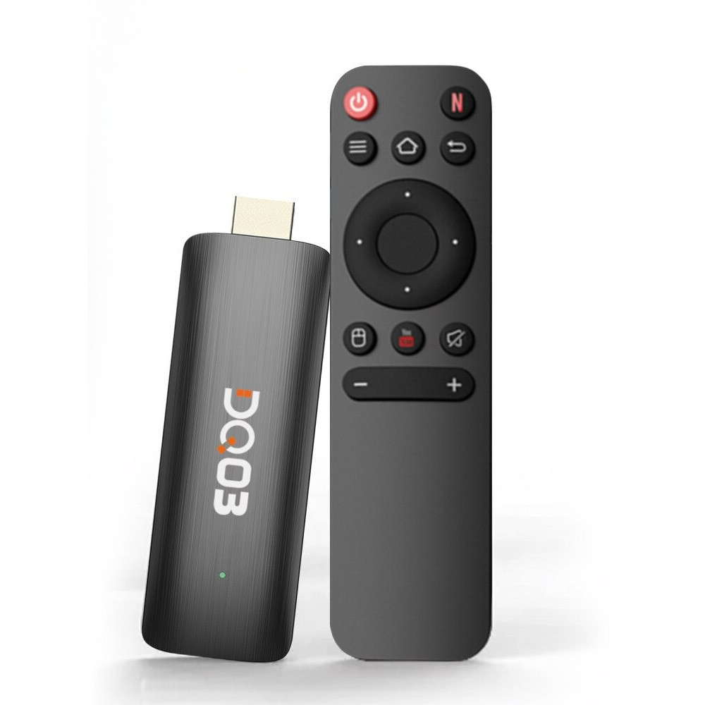DQ03 Mini TV Stick Android 10 Quad Core ARM Cortex A53 2GB 16GB Support 4K H.265 2.4G&5.8G Wifi Stre