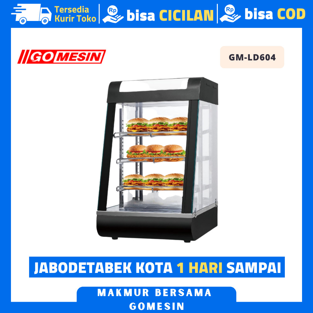SHOWCASE WARMER FRIED CHICKEN GOMESIN GM-LD604 ETALASE PENGHANGAT MAKANAN AYAM FRIED CHICKEN