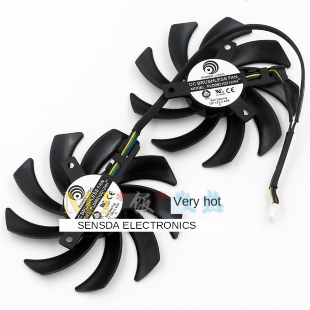 Original For Dylan R9 280X 3G Graphics card cooling fan Temperature Dual PLD09210D12HH