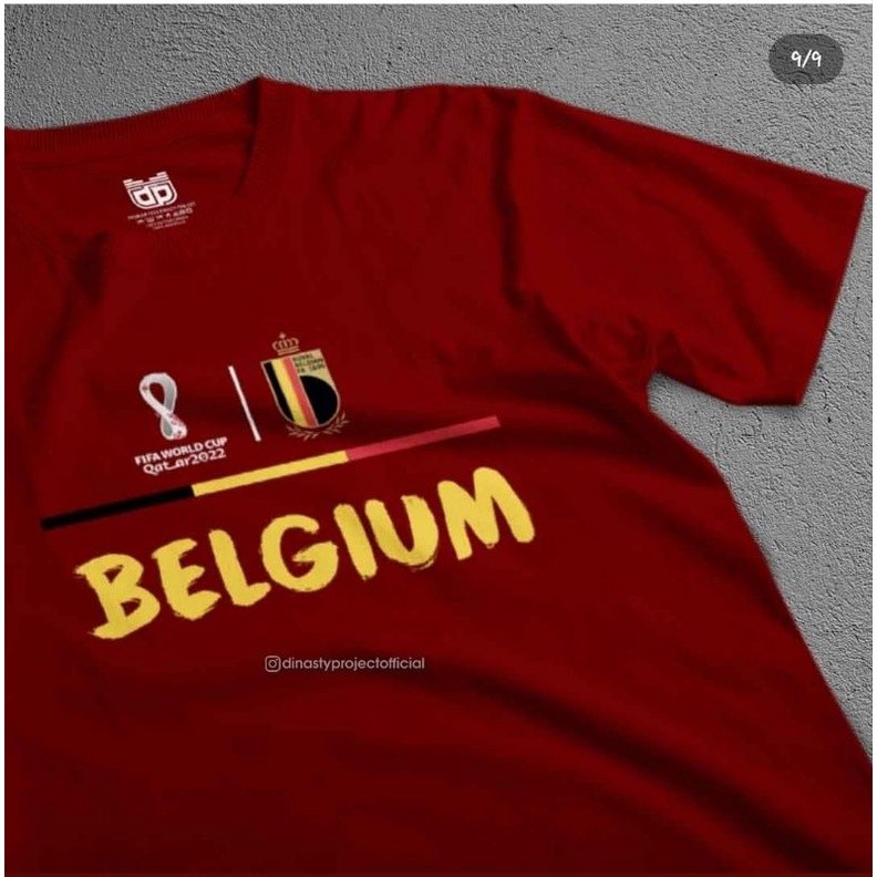 KAOS DISTRO PIALA DUNIA QATAR / KAOS DISTRO BELGIA BELGIUM / KAOS KATUN SABLON DIGITAL / BAJU BOLA N