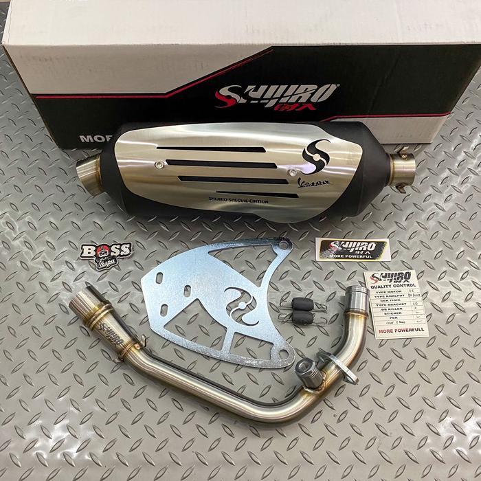 BrilianAuto Knalpot Shijiro Standar Racing Special Edt Vespa Sprint Primavera S LX - 38MM 3V&IGET