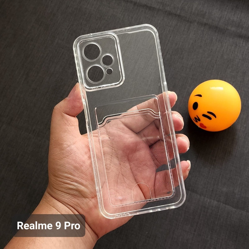 CASE REALME 9 PRO CASE CARD CLEAR TRANSPARAN SOFT SLOT CARD / WALLET CASE