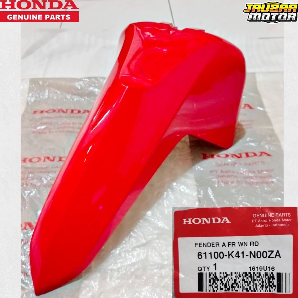SPAKBOR DEPAN SUPRA X 125 FI 2014 MERAH 61100-K41-N00ZA ORIGINAL HONDA