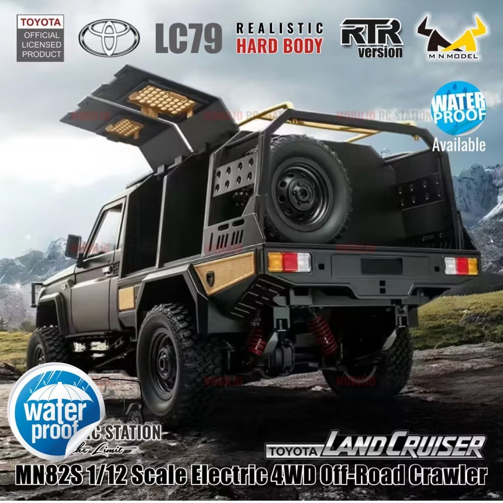 JAJAROMA  MN82S Waterproof TOYOTA LAND CRUISER LC79 Rc Adventure Crawler full propo RTR 4WD 1:12 Ant