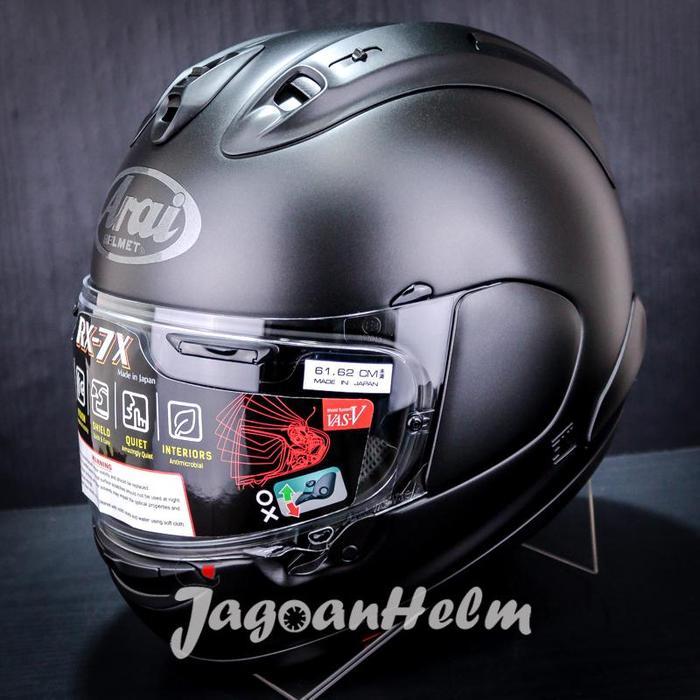 ARAI HELM RX-7X SOLID | FLAT BLACK | SOLID RX7X FULLFACE Helmet Motorcycle - S