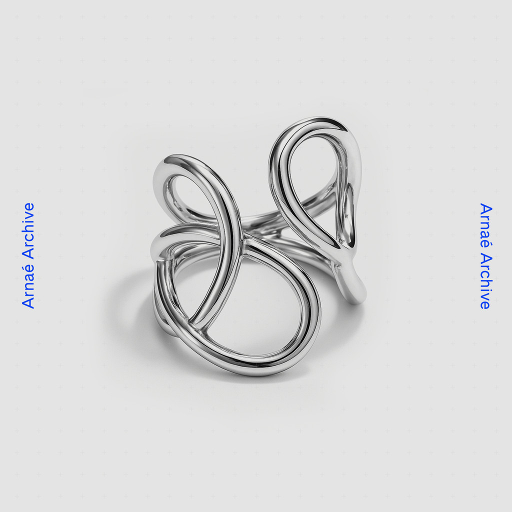 Arnae Archive — Serpentine Open Ring — Cincin Stainless Steel Unisex Stainless Anti Karat
