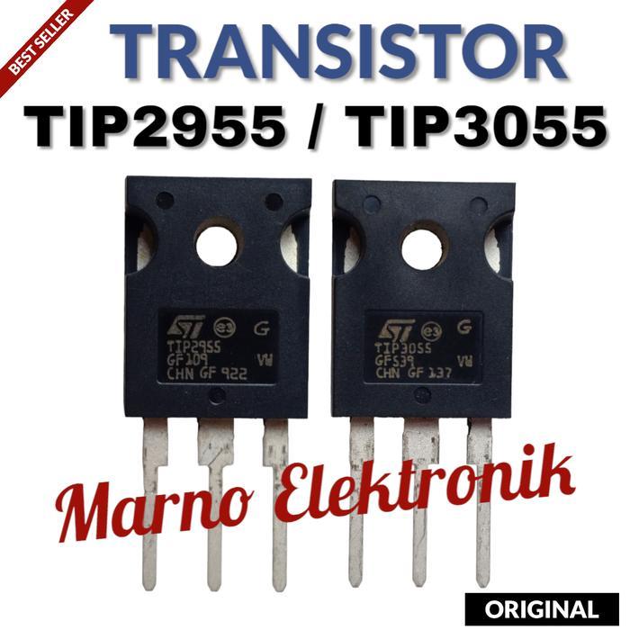TRANSISTOR TR TIP2955 TIP3055 1 SET TIP 2955 3055 ASLI ORIGINAL ORI TERBAIK...