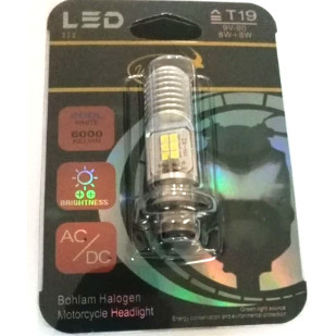 BOHLAM LAMPU LED MOTOR MIO-GRAND-BEAT-VARIO-SMASH LAMPU DEPAN T19 MEREK WDW