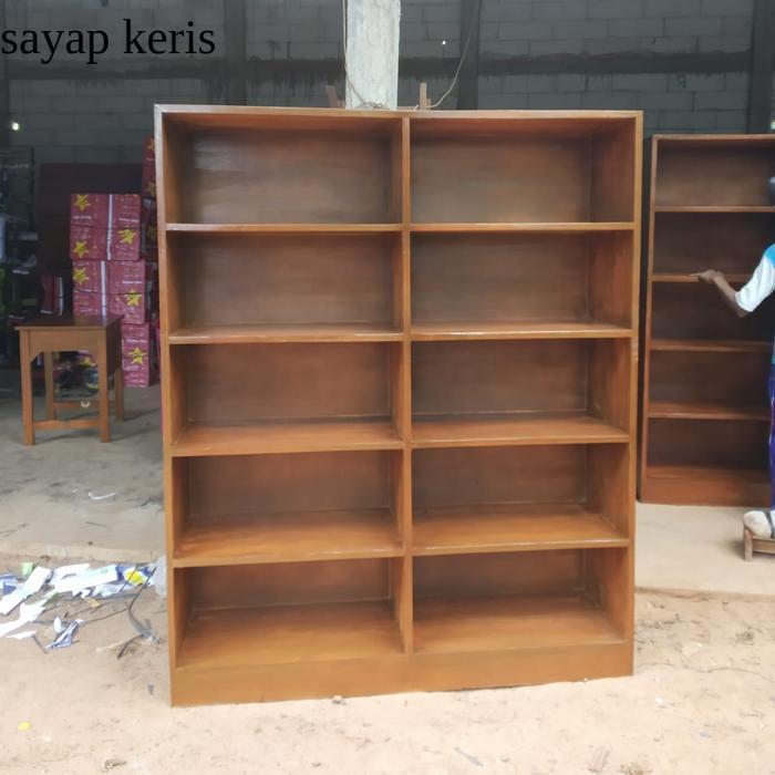 Rak Buku Kayu Perpustakaan | Rak Buku Kantor SY25