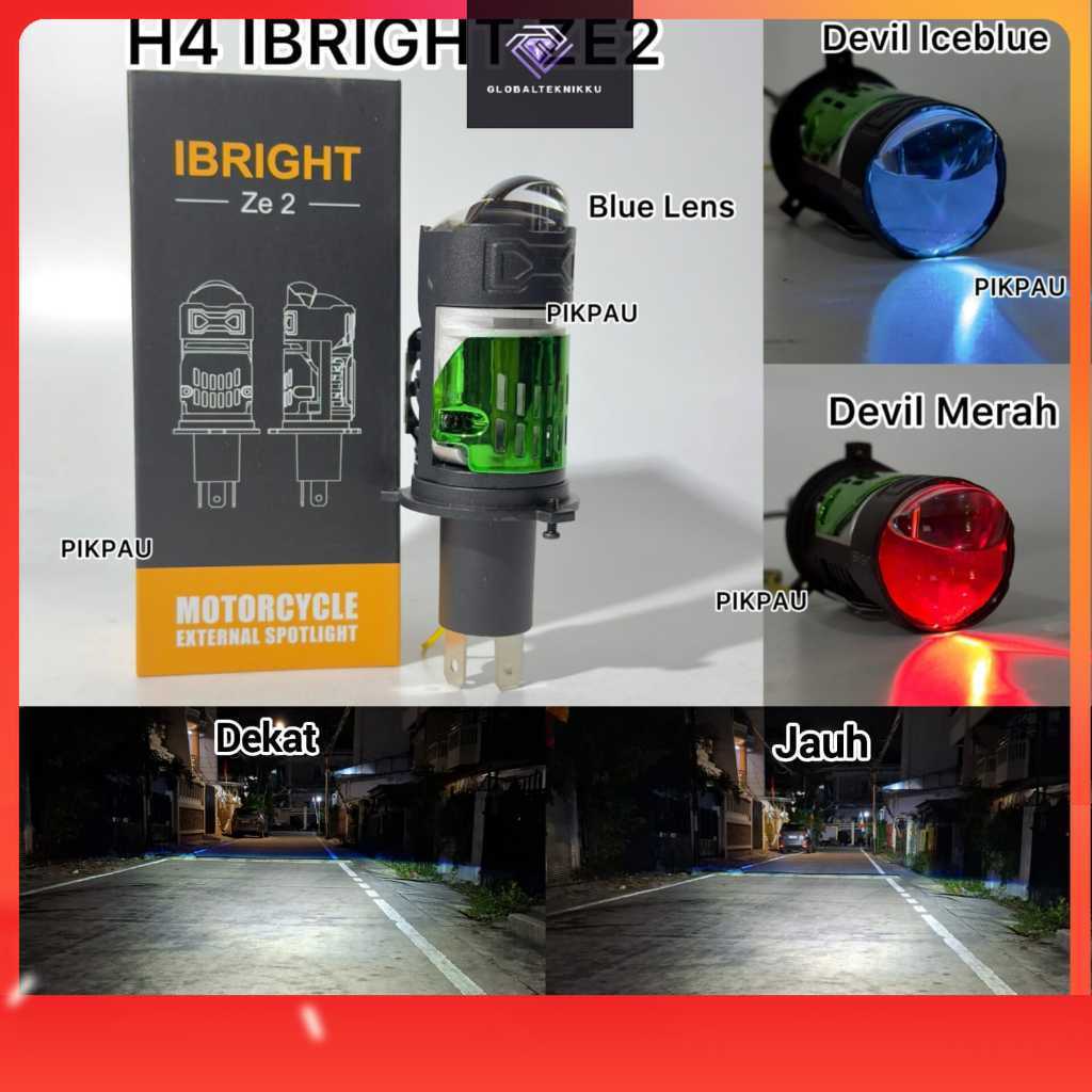Lampu Utama IBRIGHT H4 ZE2 Dengan Kipas Pendingin