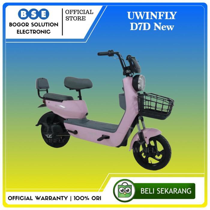 PROMO GASPOLL Sepeda Listrik Murah Uwinfly D7D New Selis Uwinfly D 7 D New D7 D Uwinfly - Pink