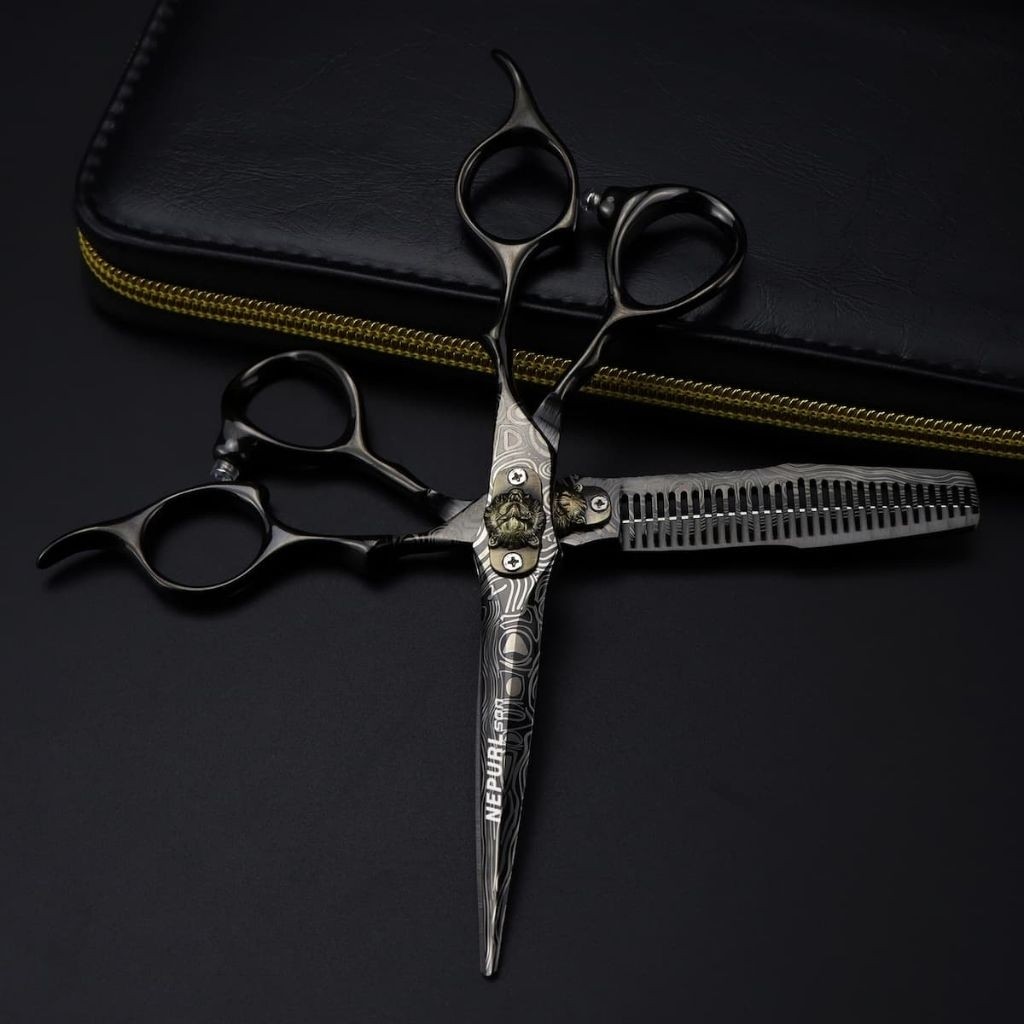 gunting rambut jepang original ,gunting rambut damaskus warna premium, gunting rambut profesional,gu