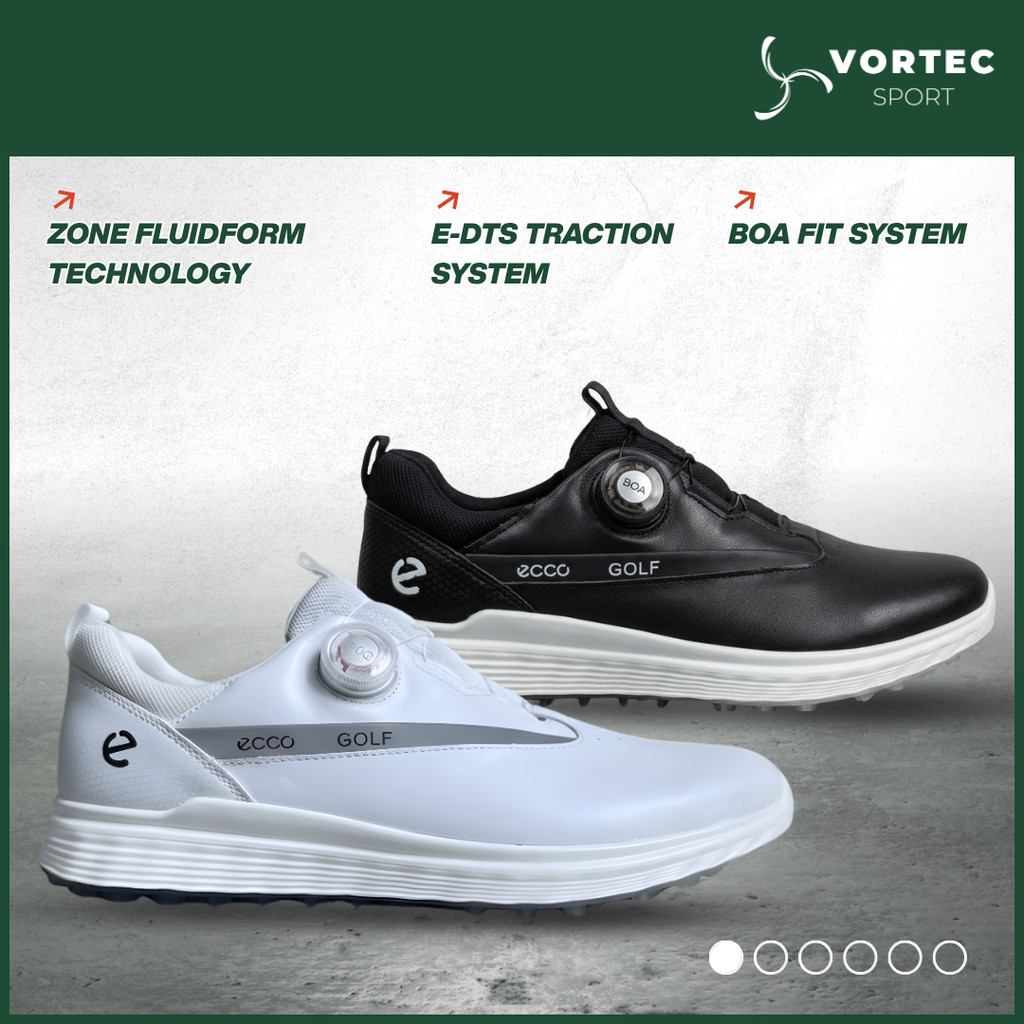 ECCO M GOLF S-THREE Sepatu Golf Pria - Outdoor Sport Casual Shoes Sneaker - Men Golf Shoes - ECCO ME