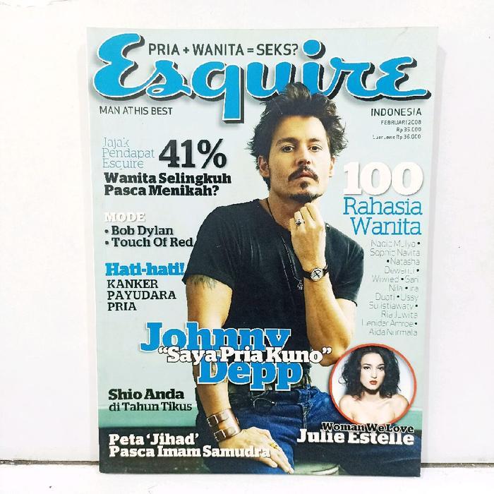 Majalah Esquire Indonesia Februari 2008 : Johnny Depp & Julie Estelle