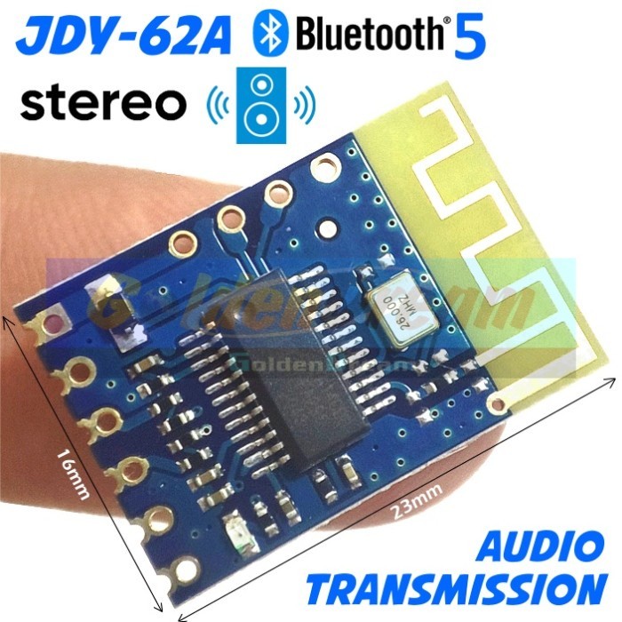 GRD - JDY-62A Bluetooth 5.0 Stereo Audio Mini Wireless Module Arduino Music