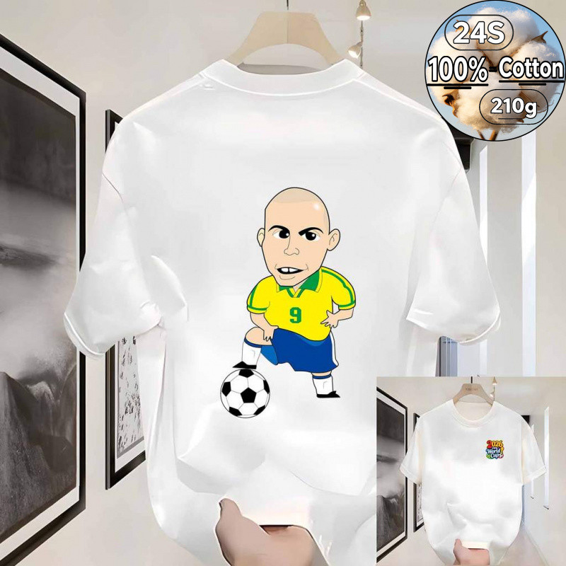 * COD * Kaos Sepak Bola Kartun Ronaldo Adriano Beckham Chamberlain, banyak pilihan motif dalam satu 