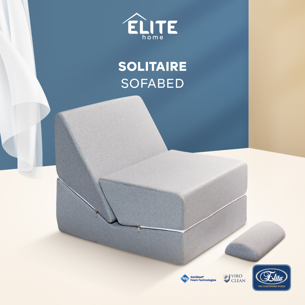 Elite Sofabed Solitaire | Sofa Bed Trifold 1 Seater Minimalis | Kasur Portable Lipat Lantai