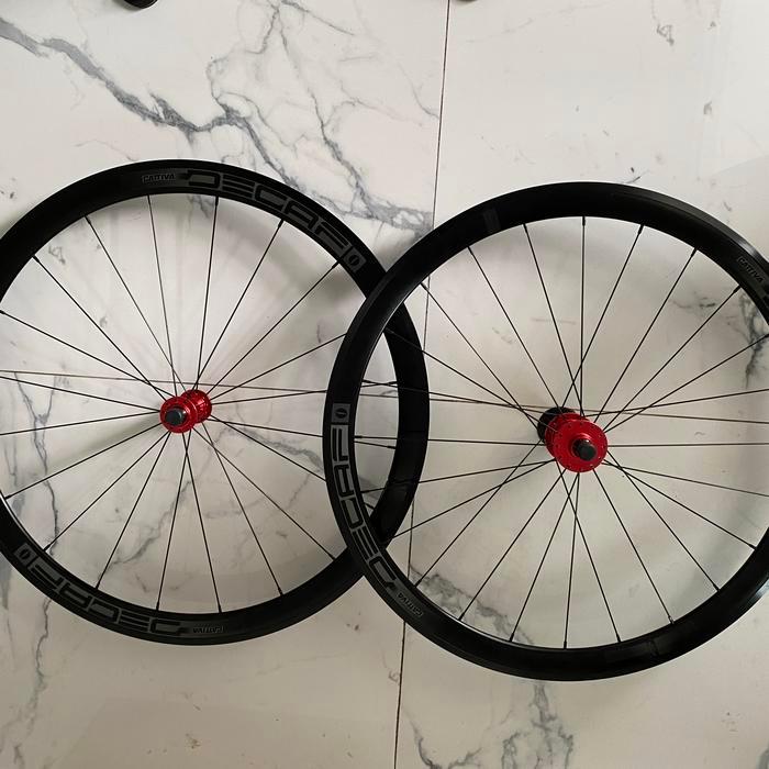 Wheelset Decaf Cattiva 700C Sepeda roadbike Tawon dan Loncer