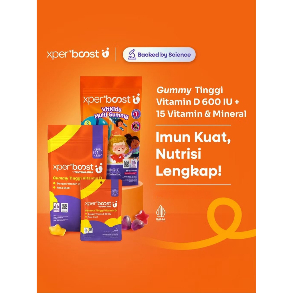 Expert Boost | Expert Care Boost Gummy Vitamin D 600 IU Anak dan Dewasa | Boost Imunitas & Pertumbuh