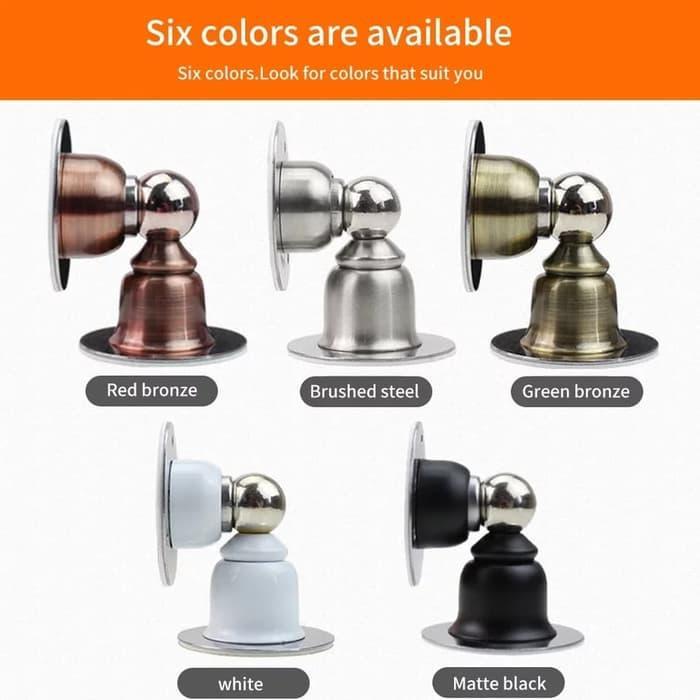 Alat Ganjal penahan pintu magnet besi - magnetic door Stop stopper - Putih