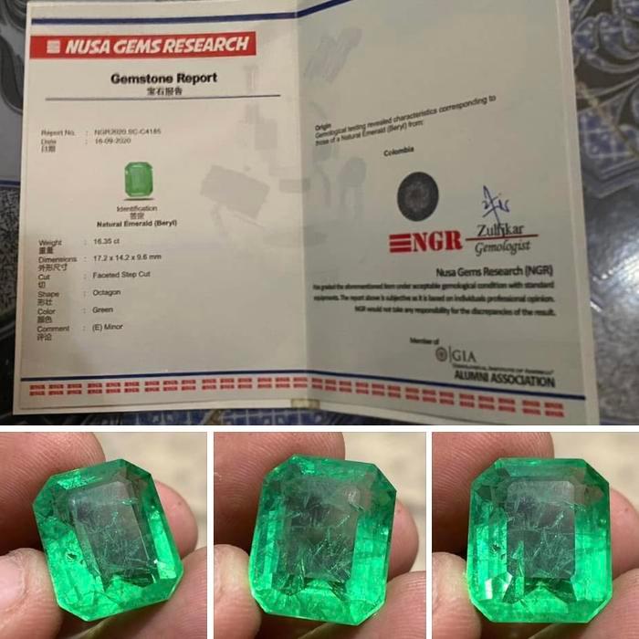 BATU ZAMRUD COLOMBIA SERTIFIKAT TOP QUALITY