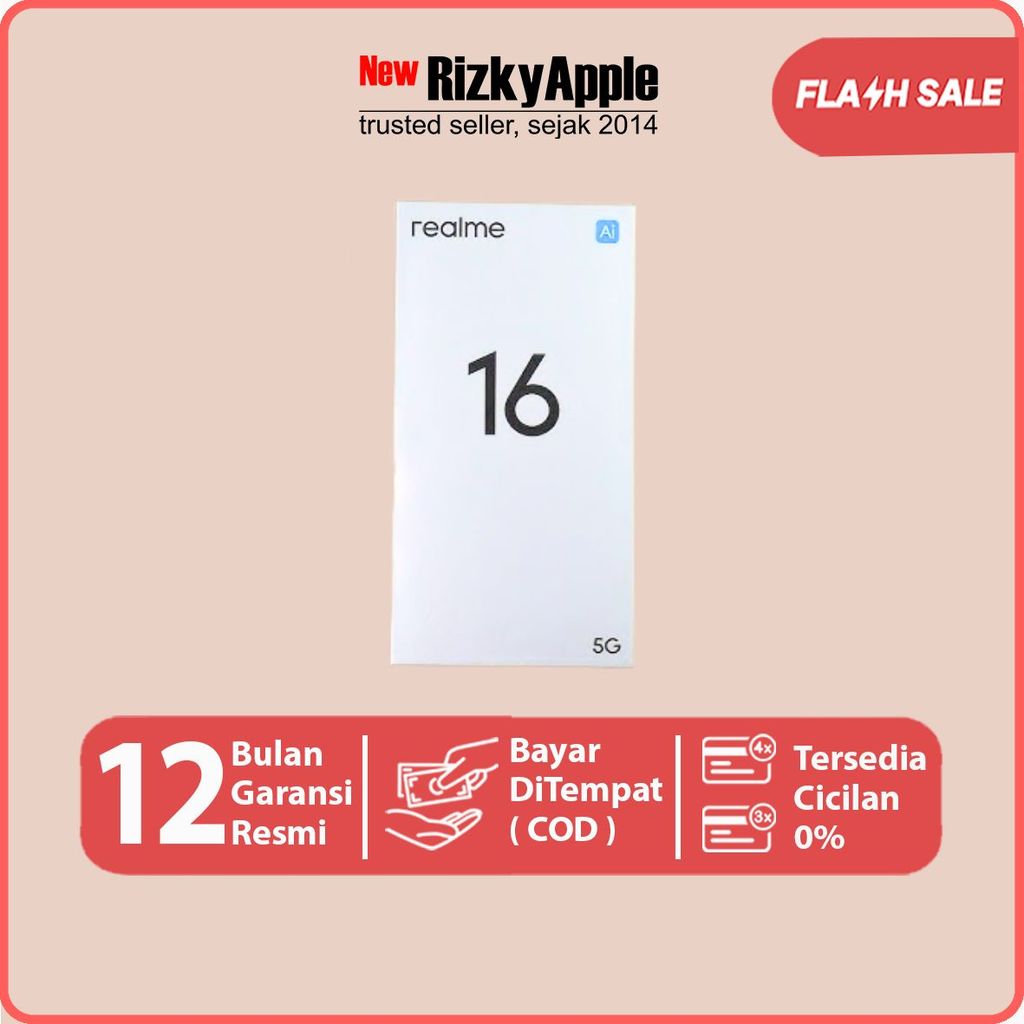 Realme 16 5G 256GB [RAM 8GB / 12GB] Black White Garansi Resmi realme Indonesia | Layar AMOLED 120Hz 