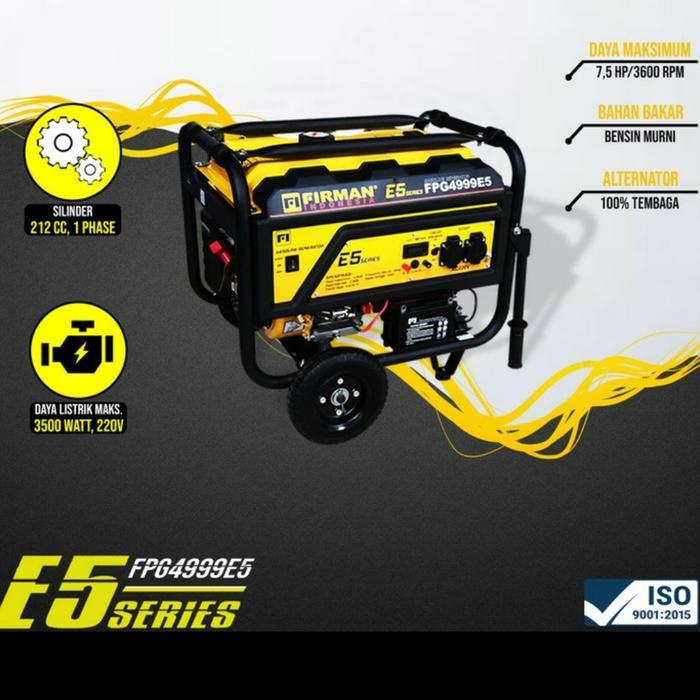 DISKON FIRMAN Genset FPG 4999 E5 Generator Set 3500 watt FPG4999 Best Series