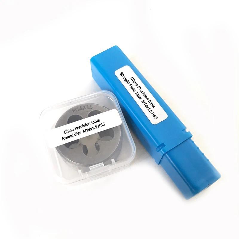 2pcs HSS Metric thread Tap e set M14 M14X15 M14X125 M14X1 14X075 Fine Thread Right Hand taps Round e
