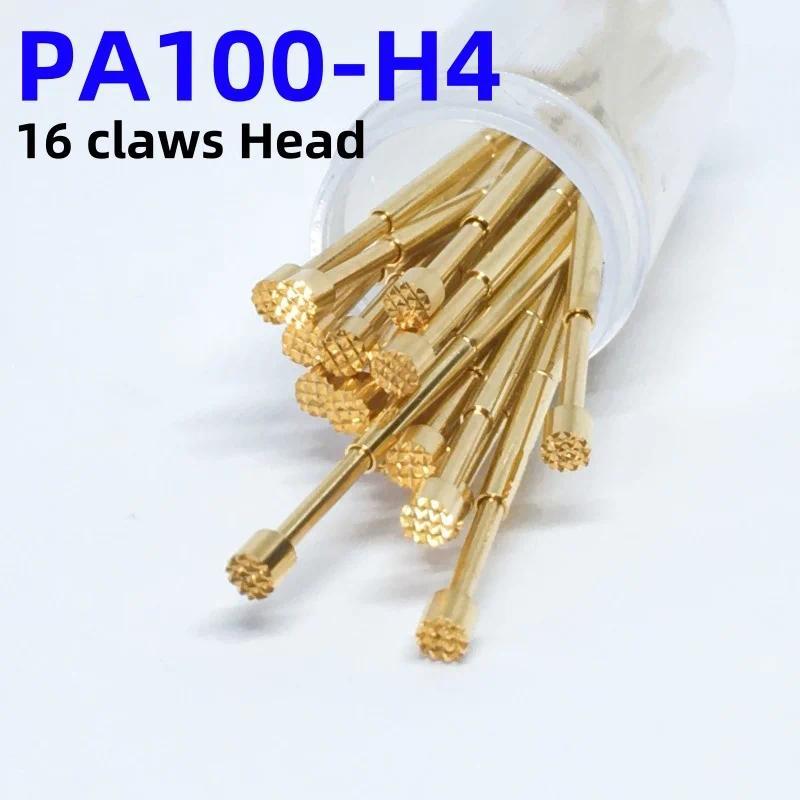 20/100PCS PA100-H4 33.35mm 16-claw Plum Blossom Head Test Pin Dia 2.0mm Needle Spring Test Probe P10