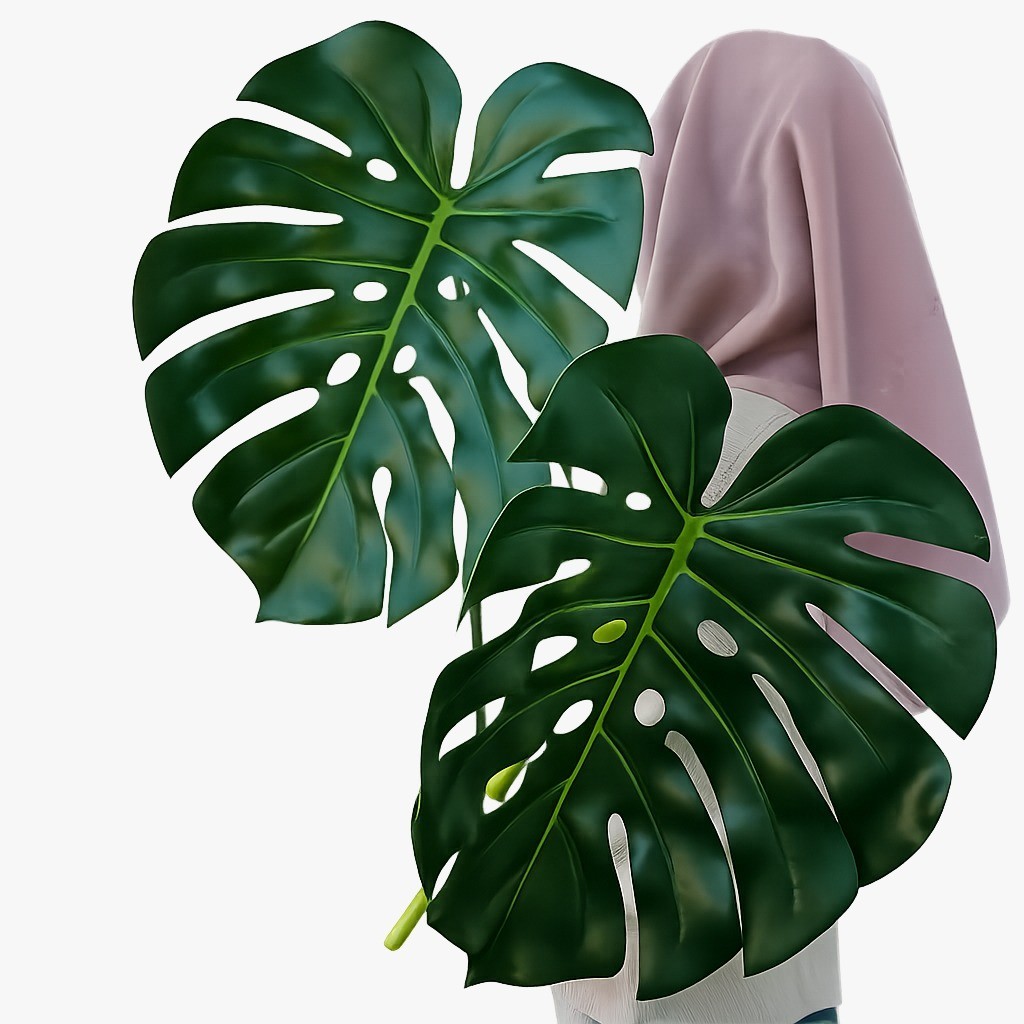 DAUN MONSTERA LATEX JUMBO PREMIUM / MONSTERA JUMBO HIASAN DEKORASI