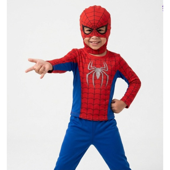 kostum Setelan Baju Anak spiderman / kostum spiderman