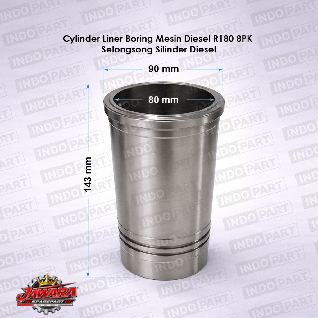 Cylinder Liner Boring Mesin Diesel R180 8PK Selongsong Silinder Diesel | Liner Mesin R180 Berkualita