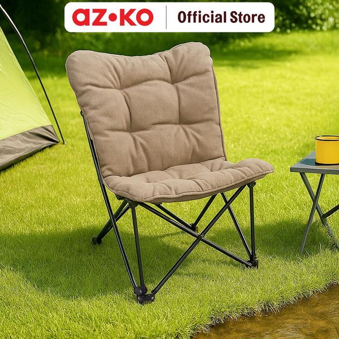 Ready AZKO Soleil Kursi Camping Lipat Big Butterfly - Cokelat Muda Folding Chair Kursi Memancing Ban