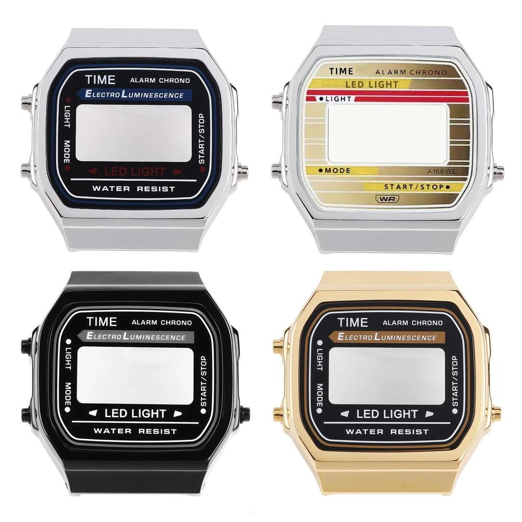 Metal Wat Case Mod Kit for Casio A168 A168W A168WGG-1B A164WA-1 Stainless Steel Case and Strap Metal