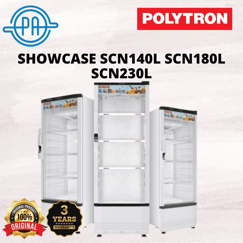 POLYTRON SHOWCASE SCN140L SCN180L SCN230L SCN 237L Lemari Es Minuman SHOWCASE POLYTRON 140 180 230 L