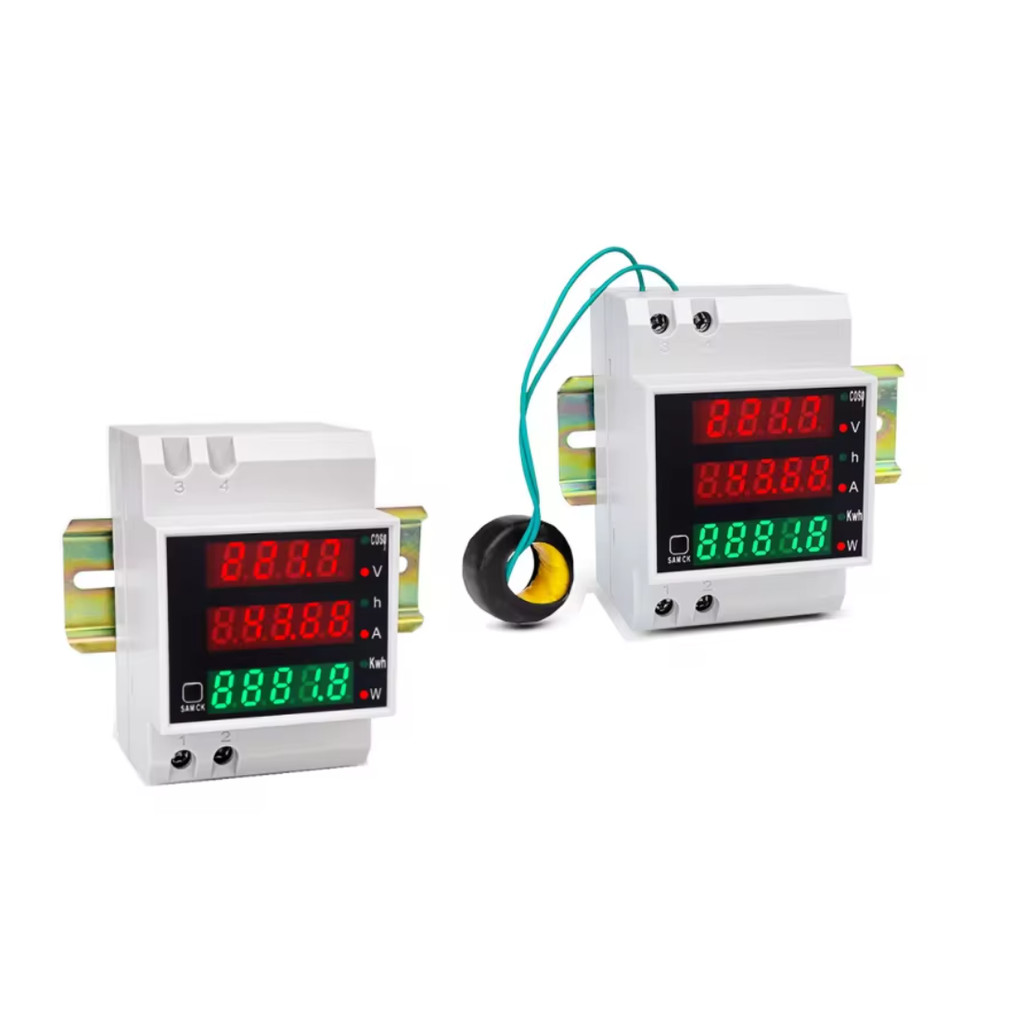 Din Rail Multi-function Digital Meter AC Voltage Ampere Frequency Meter Power Meter D52-2047 AC volt