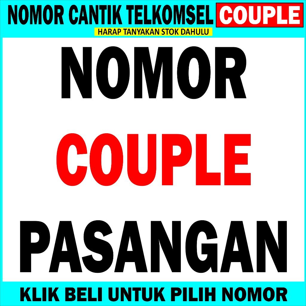 Kartu No Cantik Telkomsel Couple - Nomor Cantik Simpati 4g 5g