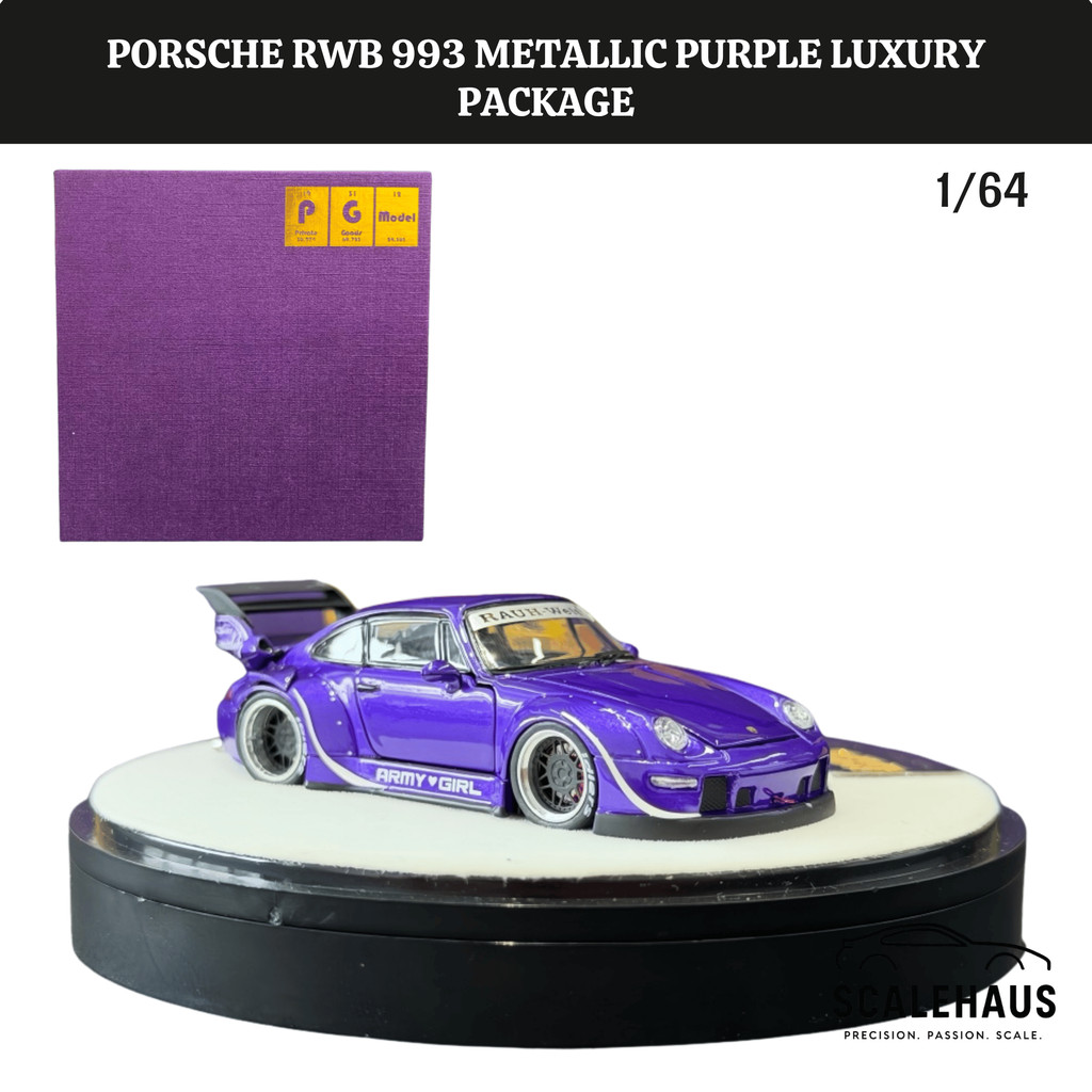 PGM 1/64 Porsche RWB 993 Metallic Purple Luxury Package