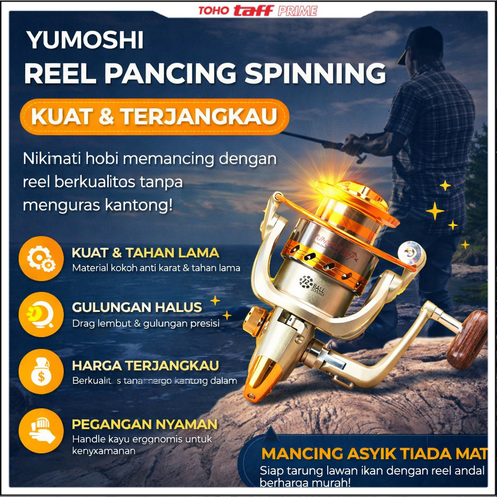 YUMOSHI REELSKING Reel Pancing Spinning Fishing Reel 4.1:1 9000 - EF9000