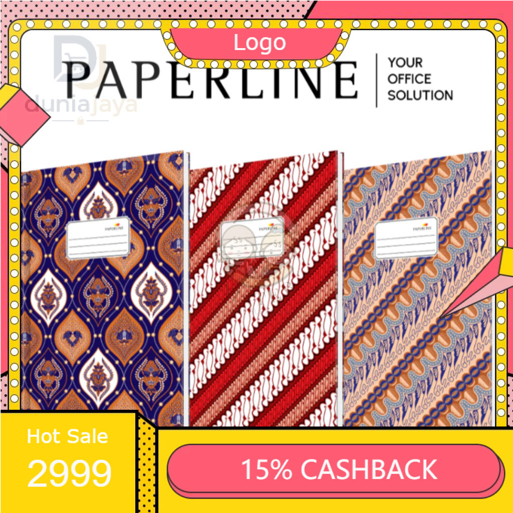 Buku Folio Paperline 50 Lembar / Buku Hard Cover Folio 50Lembar Buku Folio Paperline 50 Lembar Buku 