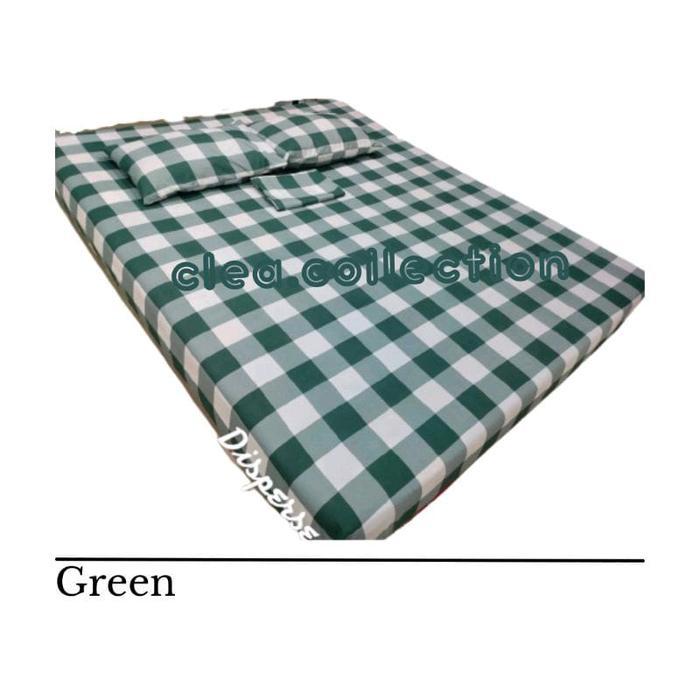 sprei set motif kotak kotak gingham ukuran 90,100,120,140,160,180,200 termurah terlaris Katun - ging