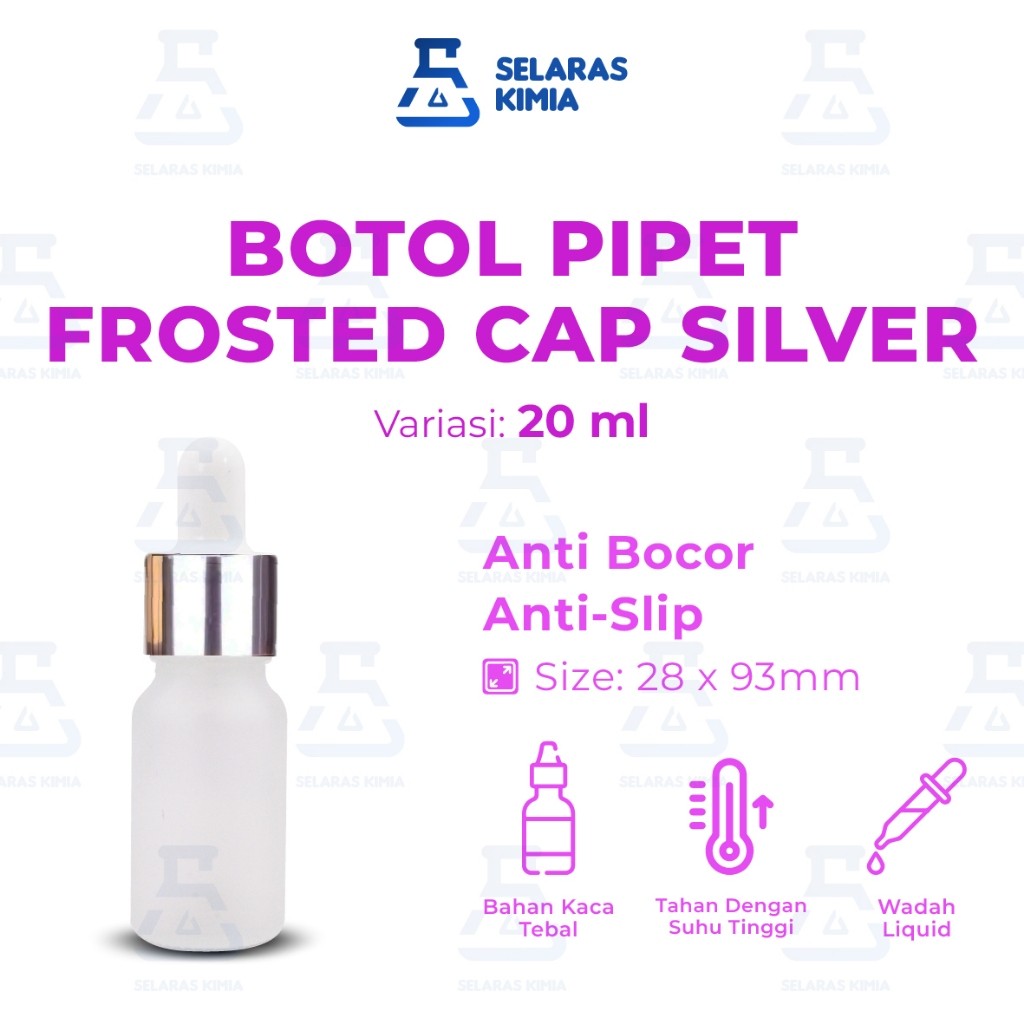 Botol Kaca Frosted 10ml 20ml Pipet / Pipet Kaca 10ml 20ml FROSTED