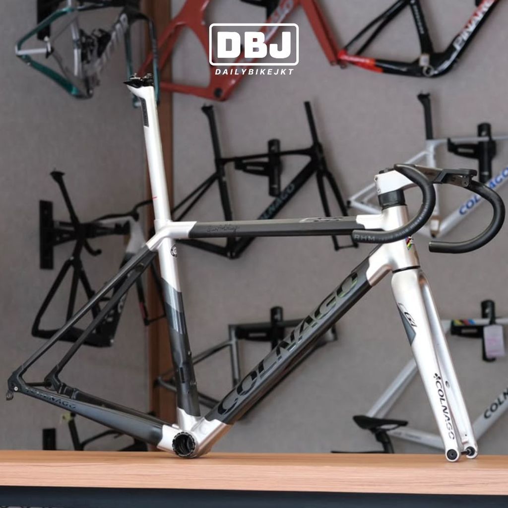 Frameset Sepeda Colnago C64 PKSL Size 48 Carbon Frameset Deda Alanera 400x100mm Handmade in Italy US