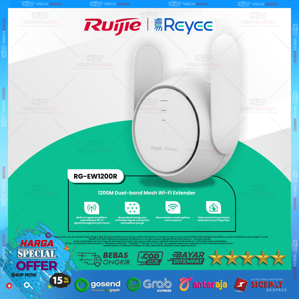 RG-EW1200R 1200M Dual-band Mesh Wi-fi Extender Ruijie Reyee