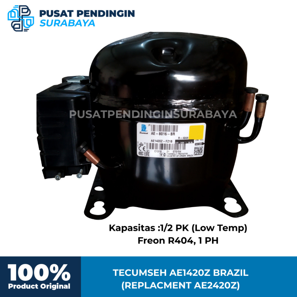 JUAL KOMPRESOR FREEZER TECUMSEH - FREON R404 - KOMPRESOR UNTUK FREEZER ORI - TECUMSEH MADE IN BRAZIL